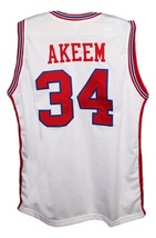 Akeem Olajuwon #34 Houston New Men Basketball Jersey White Any Size image 5