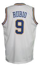 Ricky Rubio #9 Minnesota Muskies Aba Basketball Jersey Sewn White Any Size image 5