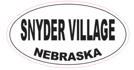 Snyder Village Nebraska Oval Bumper Sticker D7043 Euro Oval - $1.39+
