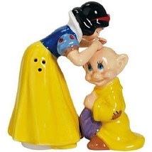 Disney's Snow White Kissing Dopey Ceramic Salt and Pepper Shakers Set NEW UNUSED - $29.02