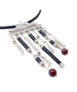Cartier Le Baiser Du Dragon 18k White Gold Onyx Ruby Diamond Necklace w/... - $28,350.00