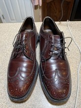 Vintage Men's Johnston & Murphy Wingtip Dress Shoes Made In USA Size 10.5 - $56.10