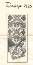 Vtg Reader Mail Butterfly Scarf Pillow Bedspread Mat Filet Crochet 7126 Pattern - $11.99