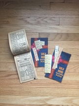 Vintage set of 3 unused Gold Bond Savers books & 28 unused stamps  image 1