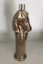 70s Avon Gold Horse chess piece after shave bottle (Avon Leather)
