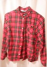 H&amp;M Red and Blue Plaid Long Sleeve Button-Down Collared Shirt Size 9-10Y - $2.96