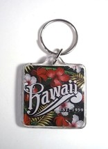 Souvenir Keyring keychain Square lucite HAWAII NEW - $6.76