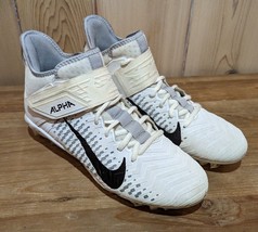 Nike Alpha Menace Pro 2 Mid Cleats AQ3209-100 Size 8 White - $46.74