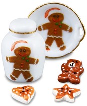 Gingerbread Cookie Set 1.822/5 Reutter Porcelain Christmas DOLLHOUSE Min... - $21.80
