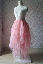 Tiered Tutu Skirt Blush Bridal Tutu Ballerina Skirts Plus Size Tulle Blush Skirt image 2