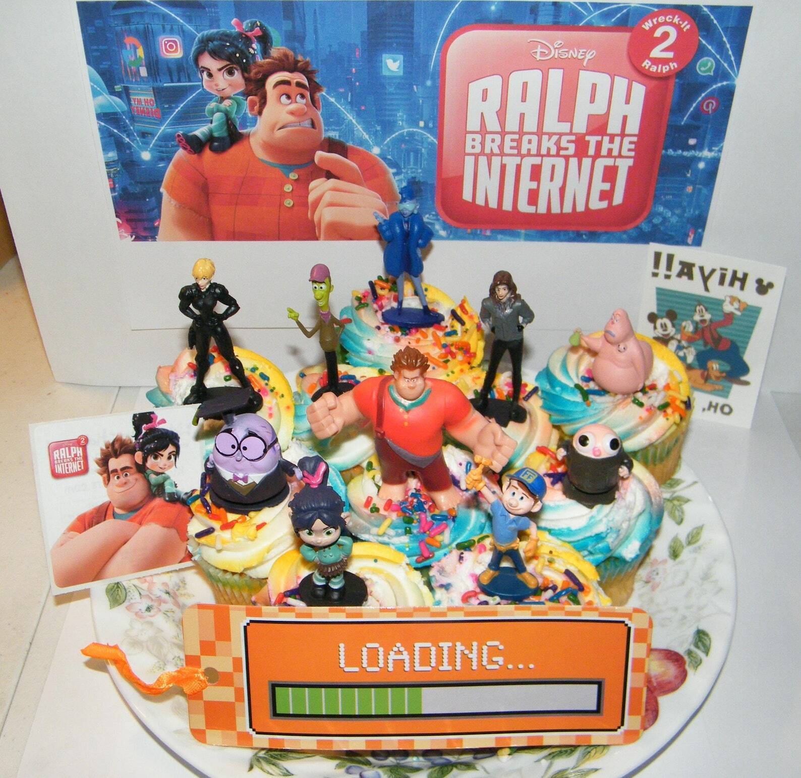 Disney Wreck-It Ralph Breaks the Internet Deluxe Cake Toppers Cupcake ...