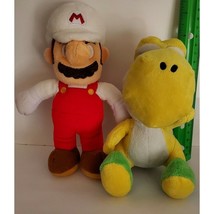 Fire Mario and Yellow Yoshi Super Mario Brothers Plush NoTag Nintendo Plushie - $28.10