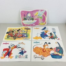 1961 Disney Placemats Donald Duck Mickey Mouse Tinker Bell Pluto Figaro ... - $29.69