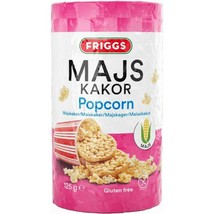 Friggs Majskakor Popcorn 5x125 gram Corn Cakes - $37.99