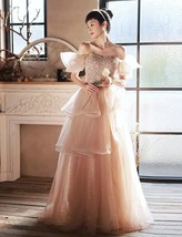 Ivory Strapless Wedding Bridesmaid Dresses Layered Tutu Maxi Wedding Dress Plus image 1