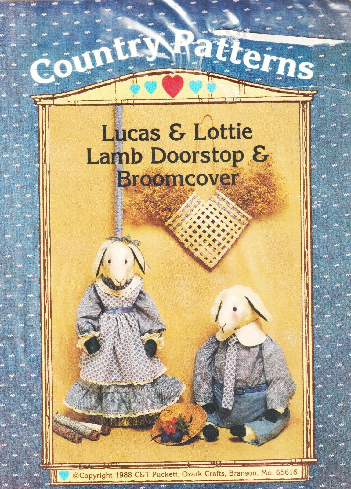 Country Patterns 1988 Lucas & Lottie Lamb Doorstop & Broom Cover Uncut ...