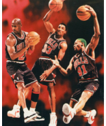 Michael Jordan Scottie Pippen Dennis Rodman 8x10 photo Chicago Bulls  - $9.99