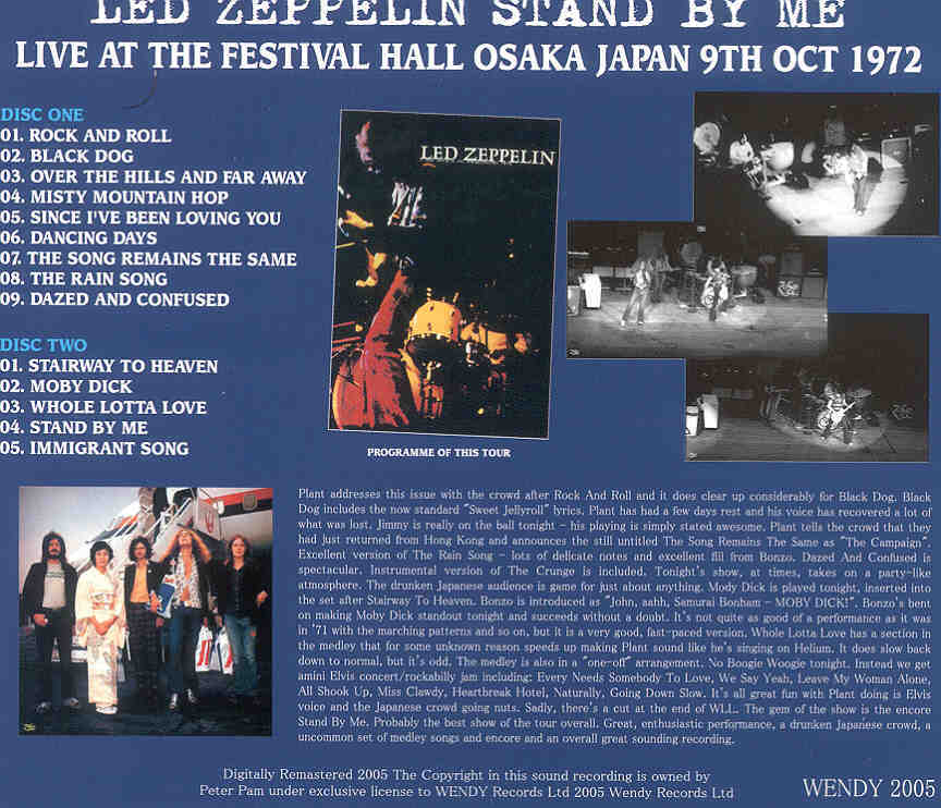 Led Zeppelin Stand By Me ( 2 CD set ) ( Wendy ) ( Festival Hall