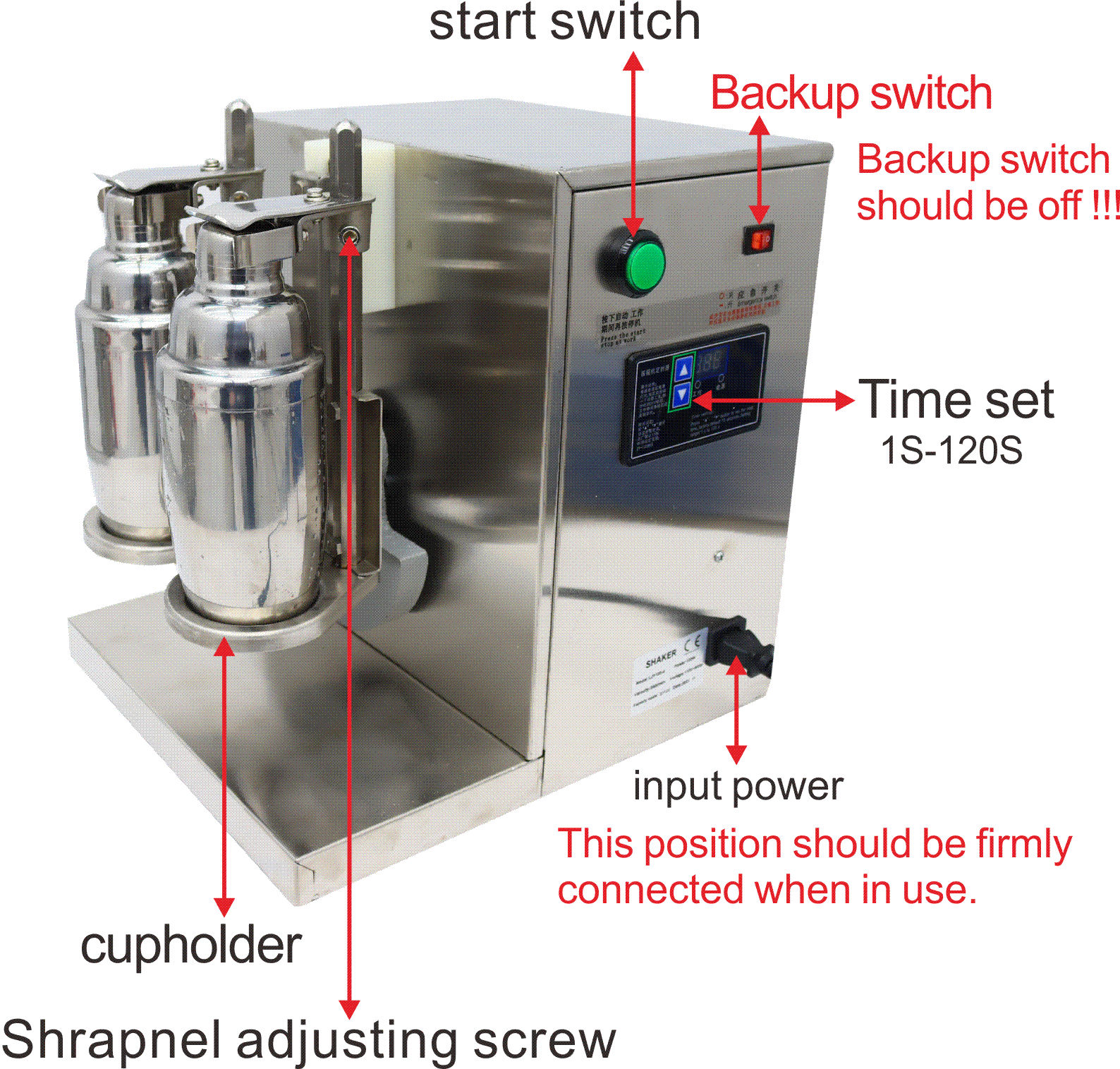 110V Bubble Boba Milk Tea Shaker Shaking Machine Mixer Aut Control  Mixer-Blender