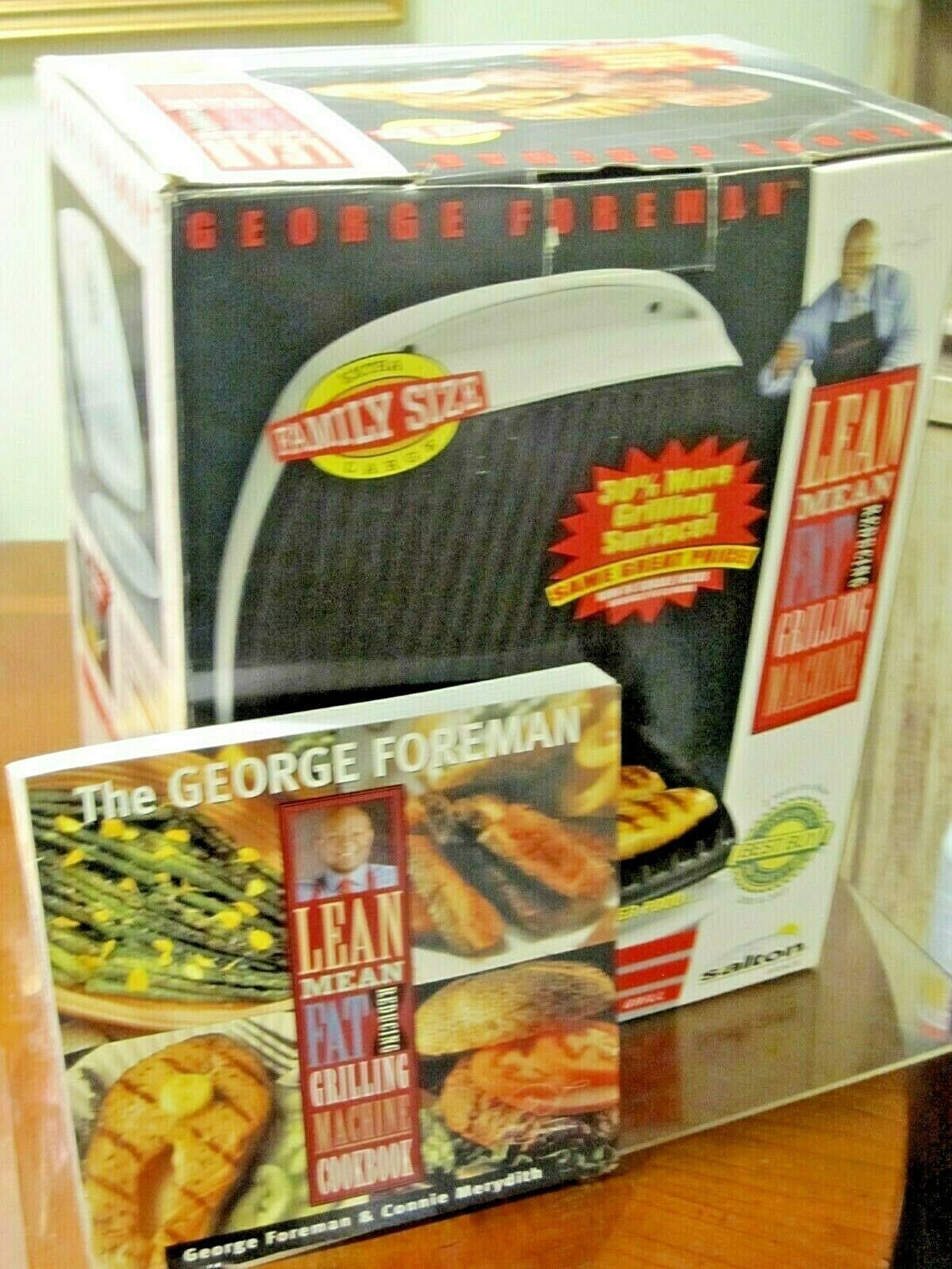 Vintage George Foreman White GR-20 Family Size Grilling Machine Electric  Grill