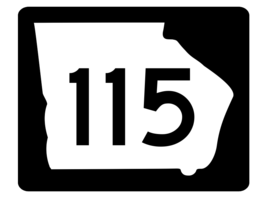 Georgia State Route 115 Sticker R3658 Highway Sign - $1.45