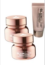 3 pack Set Glam Glow Brightmud + Brighteyes  Illuminating Anti-Fatigue E... - $44.66