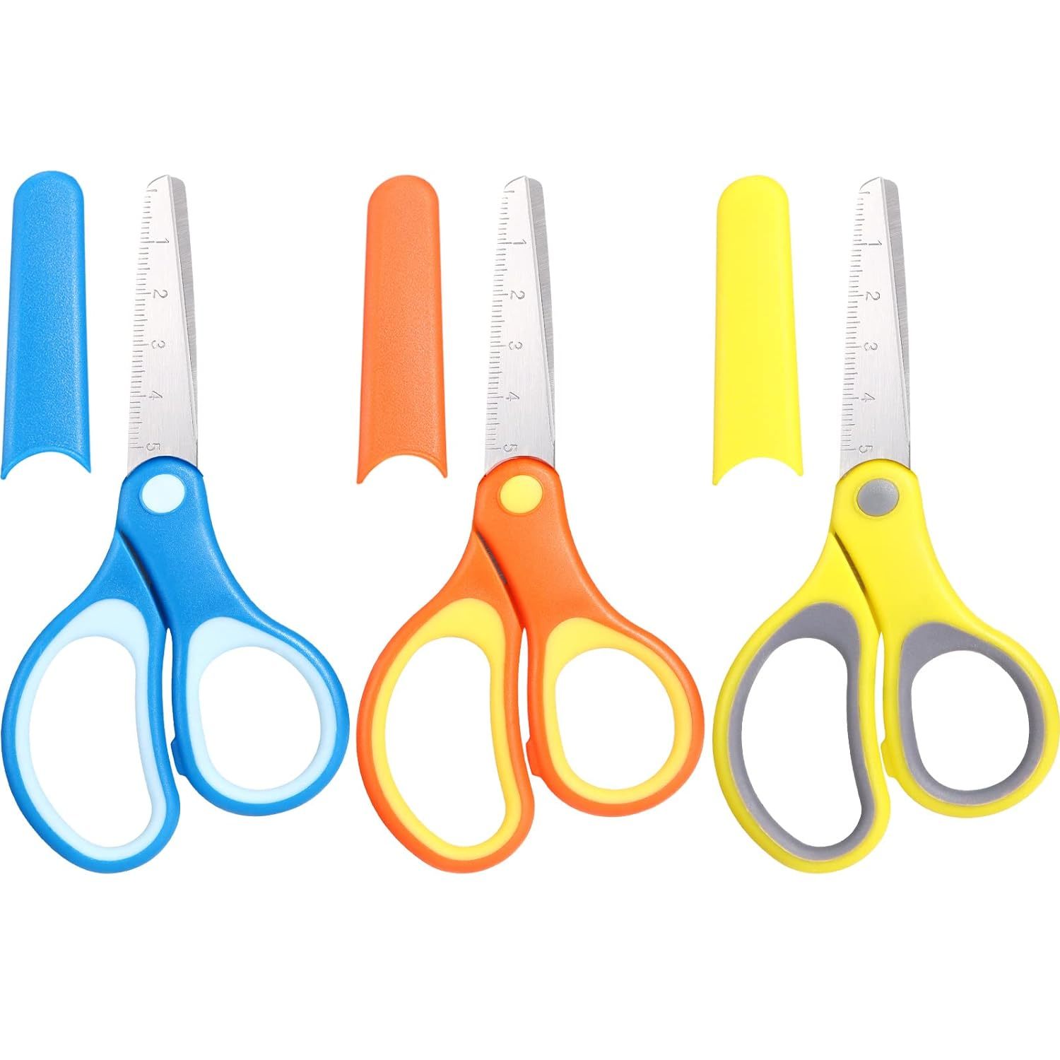 6 inch Left/Right Handed Kids Scissors, Safety Blunt Tip Toddler Scissors Stainl