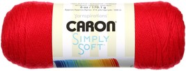 Caron Simply Soft Solids Yarn-Red - $10.65