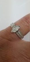 Estate  Vintage   10k White  Gold .32cttw   Diamond Ring - $455.00