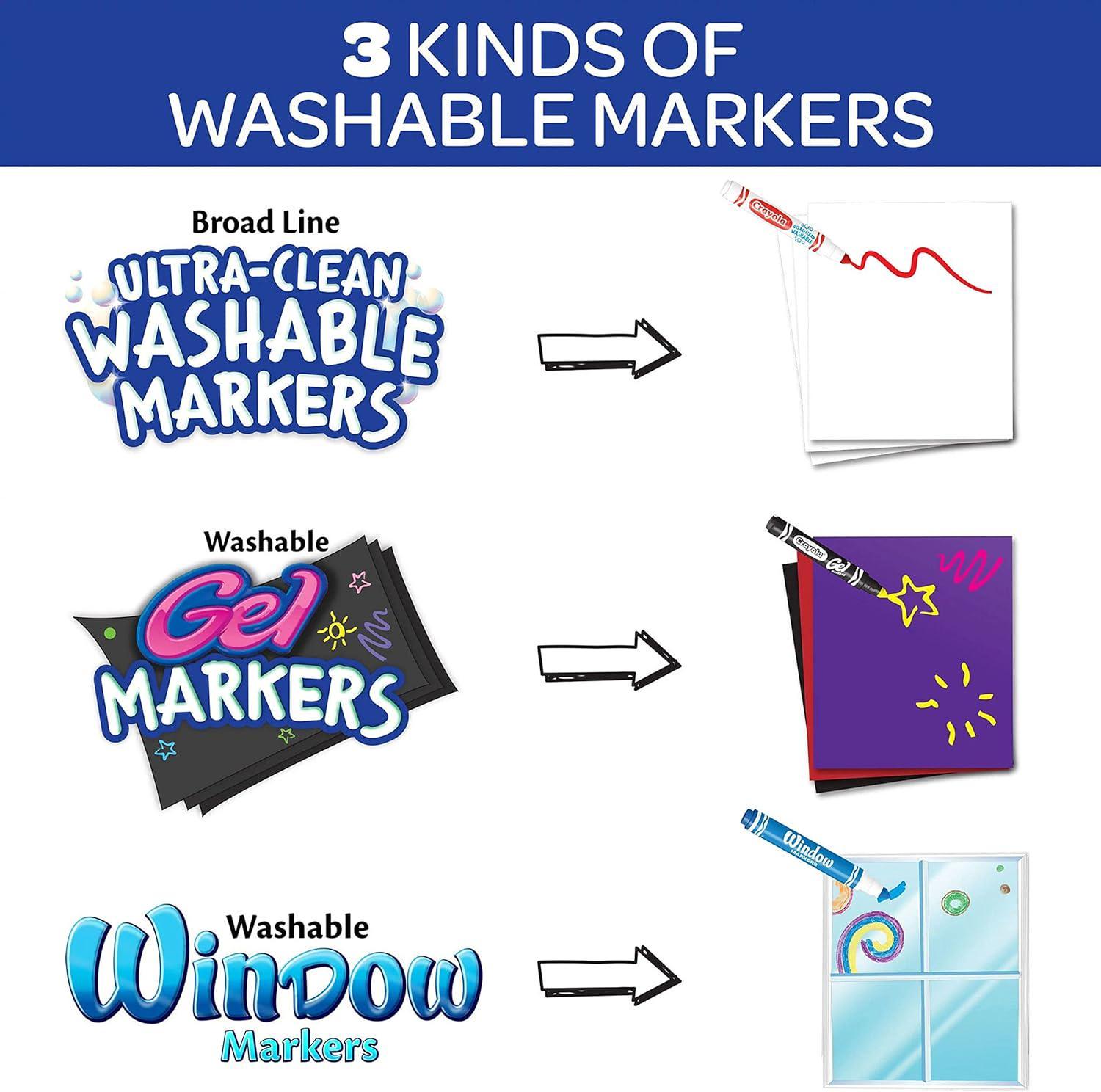 Crayola Super Tips Marker Set (120ct), Washable Markers for Kids, Scented  Marker Set, Gift for Kids, Bulk Colored Markers [ Exclusive]