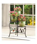 Country Apple 3 Shelf Plant Stand Wrought Iron  - $69.95