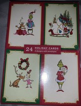 Hallmark Holiday Cards Seuss The GRINCH Who Stole Christmas 23 Cards 4 Designs - $15.88