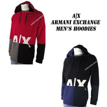 A|X Armani Exchange New Men's Colorblock Pullover Logo Hoodie Nwt Retail $110 - $71.95