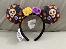 Disney Parks Authentic Coco Day of the Dead Minnie Mouse Ears Headband NEW image 2