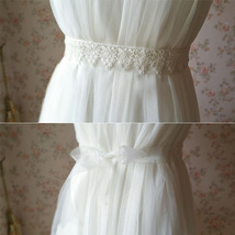 Ivory White Lace Bridal SASH BELTS Rhinestone Sash Wedding Bridesmaid Sashes NWT image 4