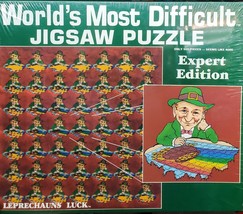 Puzzle World&#39;s Most Difficult Jigsaw Leprechaun&#39;s Luck 500 Pieces Expert... - $46.74