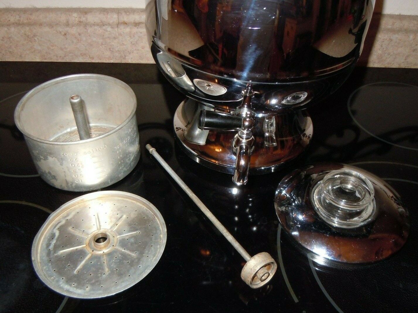 Farberware Superfast 8-cup Percolator Complete Set Electric Coffee Pot  Vintage Coffee Maker Chrome Electric Percolator Coffee Pot FCP-280 