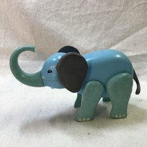 Vintage Fisher Price Little People Circus Train Elephant Blue Posable H5 - $9.60