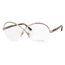 Tom Ford TF5761 028 Rose Gold Helf Rim Unisex Adults Eyeglasses 59-12-140 W/Case - $219.00