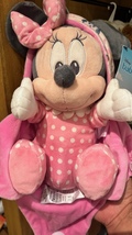 Disney Parks Baby Minnie Mouse in a Hoodie Pouch Blanket Plush Doll New image 2