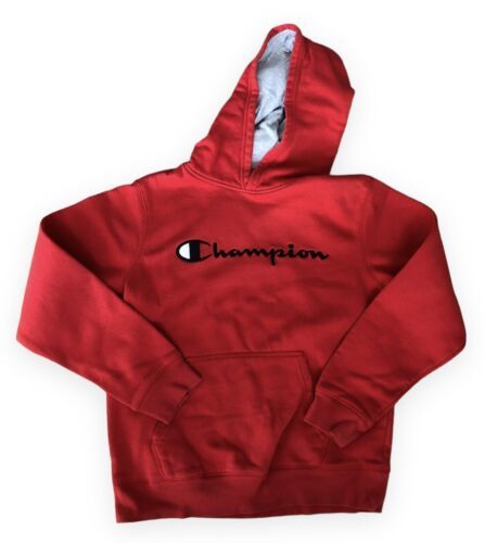 Champion Youth Boy's Pullover Hoodie Sweatshirt MEDIUM Hoody Red - $15.80