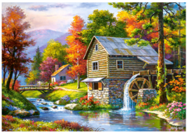 NO BOX!  CASTORLAND JIGSAW PUZZLE. 500 PIECES. OLD SUTTER&#39;S MILL. PHOTO ... - $14.85