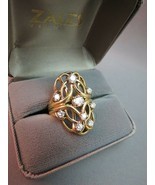 VTG 14k Yellow Gold 8 Diamond Cocktail Ring 1.19 CTTW FGH 11.96g Apprais... - $4,999.99
