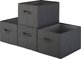 Pomatree Storage Baskets - 4 Pack - Sturdy Large Fabric Bins | Foldable,... - $41.99