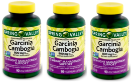 Spring Valley Garcinia Cambogia Capsules 800 mg 90 Count Weight Support 3 Pack - $19.14