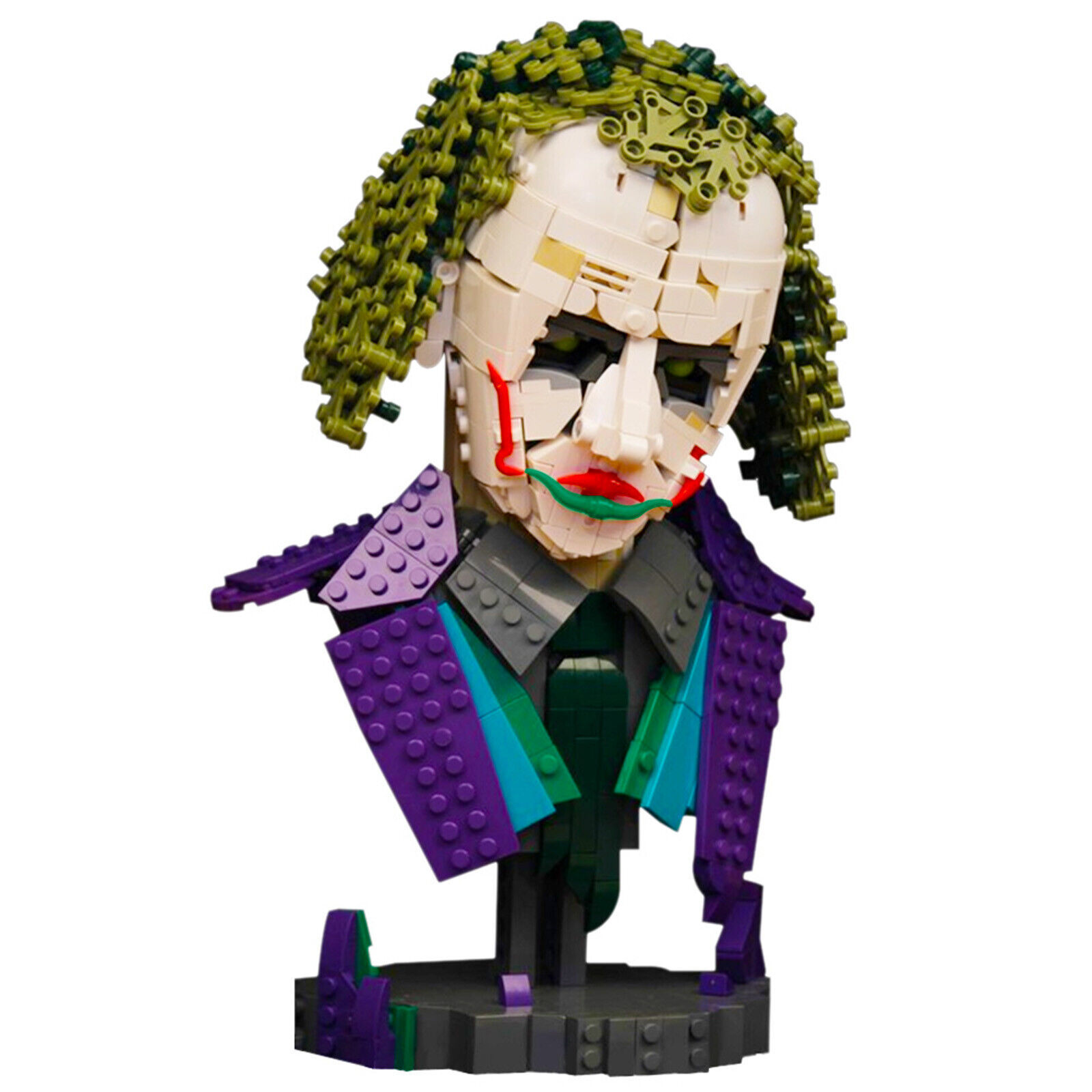 BuildMoc Joker Bust Model 1090 Bricks Building Kit from Film Building