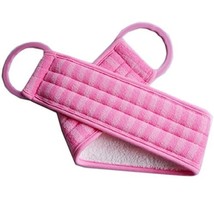 Scrubber Bath Exfoliating Bath Soft Belt Body Bathing Towel(Pink)