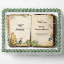 POOH BEAR BABY Shower Cake Topper Edible and 35 similar items