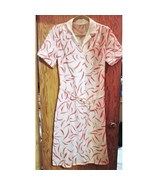 Red Splash White Dress W Belt M or 18? - $15.00