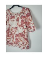 Porridge Anthropologie Lace Overlay Top M Womens Short Sleeve Pullover - $25.63